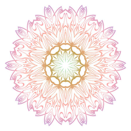 Floral decorative mandala. Spring style. Vector illustrationのイラスト素材