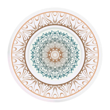 relaxing decorative symbol. vector illustration. abstract fashion circle.のイラスト素材