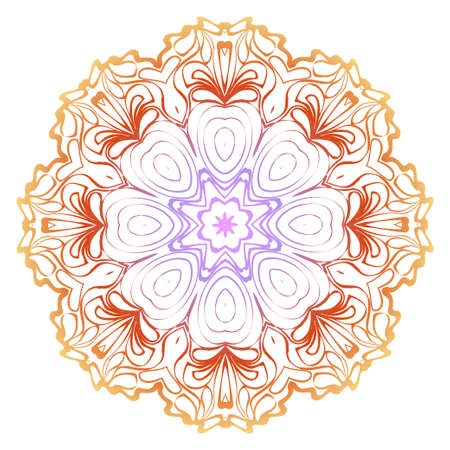 Floral mandala ornament. Vector illustration. Holiday decoration.のイラスト素材