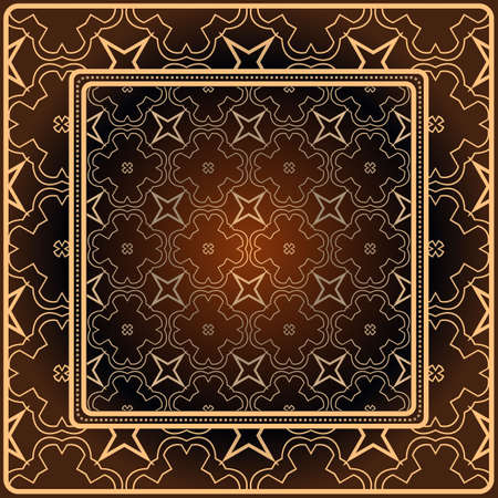Decorative print with geometric pattern. Vector illustration.のイラスト素材