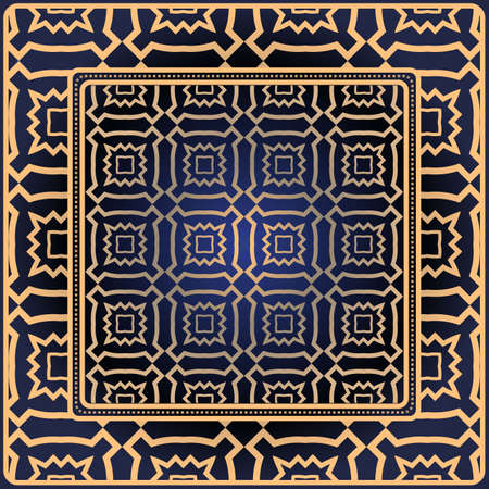 Decorative print with geometric pattern. Vector illustration.のイラスト素材