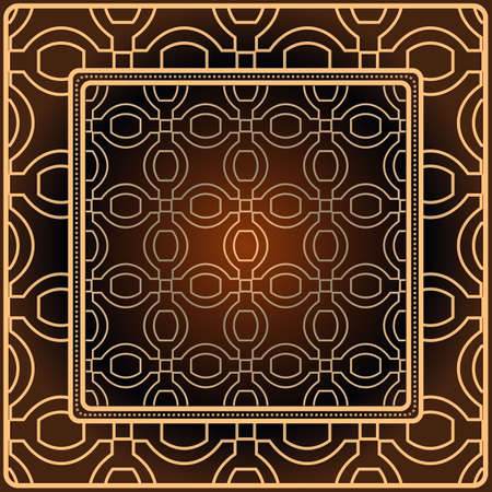 Decorative print with geometric pattern. Vector illustration.のイラスト素材