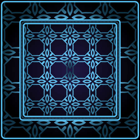 Decorative print with geometric pattern. Vector illustration.のイラスト素材