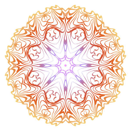 Floral mandala ornament. Vector illustration. Holiday decoration.のイラスト素材