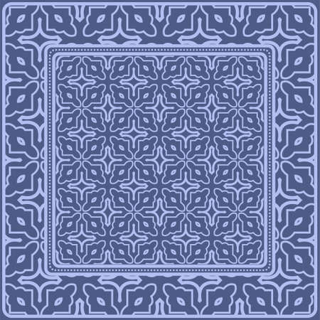 Decorative pattern for fashion print. Sample tablecloth or bandanna design. Vector illustration.のイラスト素材