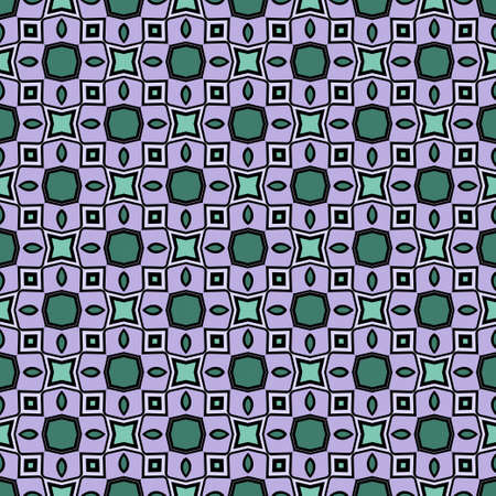 Color decorative seamless pattern with geometric ornamnet. Vector illustration.のイラスト素材
