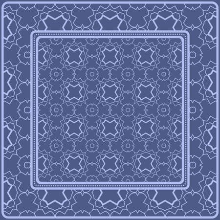 Decorative pattern for fashion print. Sample tablecloth or bandanna design. Vector illustration.のイラスト素材