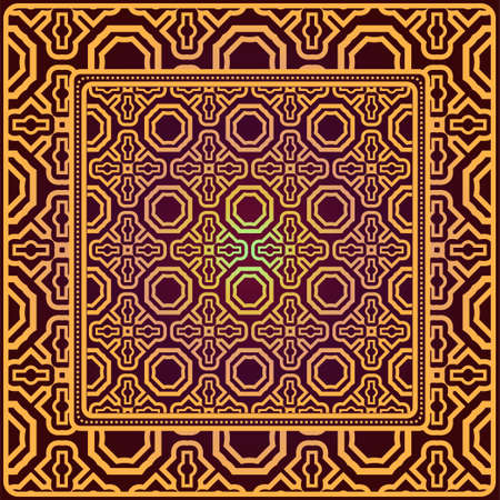 Creative patchwork geometric pattern. Vector illustration.のイラスト素材