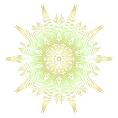 Light color mandala ornamnet. Spring decoration. Vector illustration.のイラスト素材