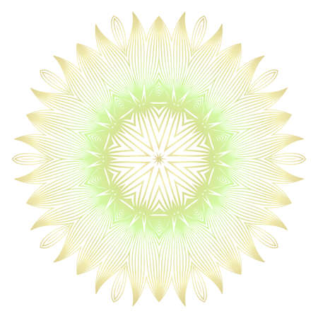 Light color mandala ornamnet. Spring decoration. Vector illustration.のイラスト素材
