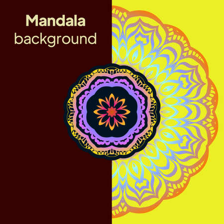 Ethnic Ornamental Mandala. Decorative Design Element. Illustration.のイラスト素材