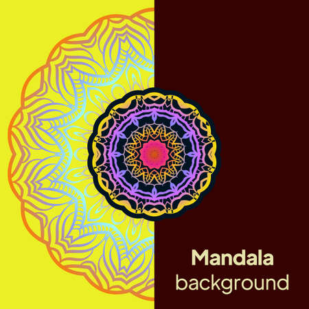 Mandala Pattern. Traditional Indian Mandala. Orient Tribal Circle Sign Illustration. Vector Illustration.のイラスト素材