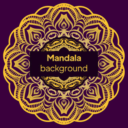Vintage luxury decorative design of mandala. Vector illustration. Floral ornamentのイラスト素材