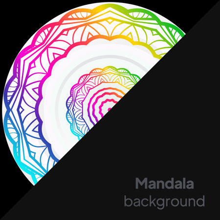 Floral mandala design elements. Vector illustrationのイラスト素材