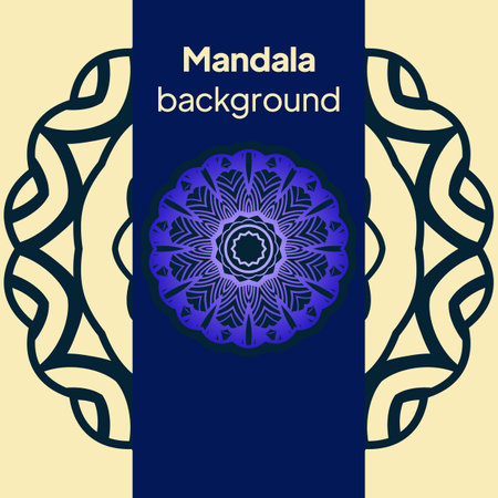 Vintage luxury decorative design of mandala. Vector illustration. Floral ornamentのイラスト素材