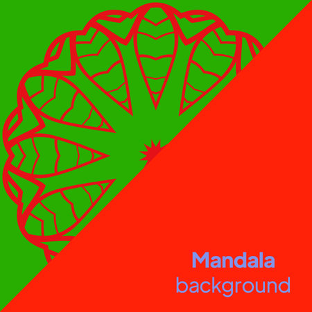 Mandala Pattern. Traditional Indian Mandala. Orient Tribal Circle Sign Illustration. Vector Illustration.のイラスト素材
