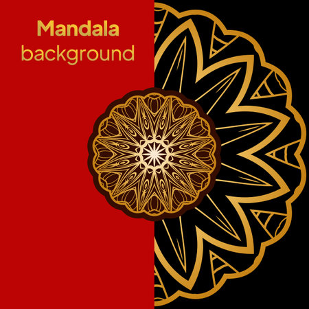 Mandala Pattern. Traditional Indian Mandala. Orient Tribal Circle Sign Illustration. Vector Illustration.のイラスト素材