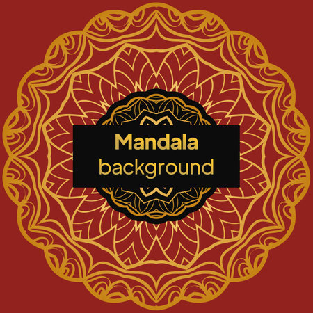 ornamental mandala design background. Oriental pattern, vector illustration.のイラスト素材