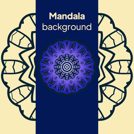 Ornamental arabic pattern with mandala. Vintage vector for print or web design. Invitation, wedding card, national design.のイラスト素材