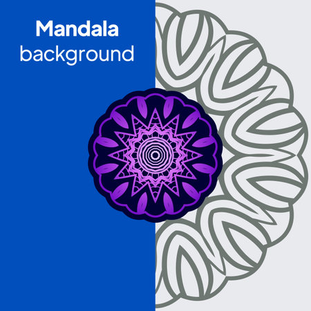 Ethnic Mandala ornament. Templates with mandalas. Vector illustration for congratulation or invitation.のイラスト素材