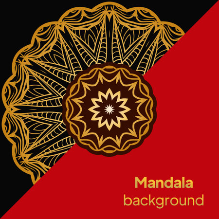 Vintage luxury decorative design of mandala. Vector illustration. Floral ornamentのイラスト素材