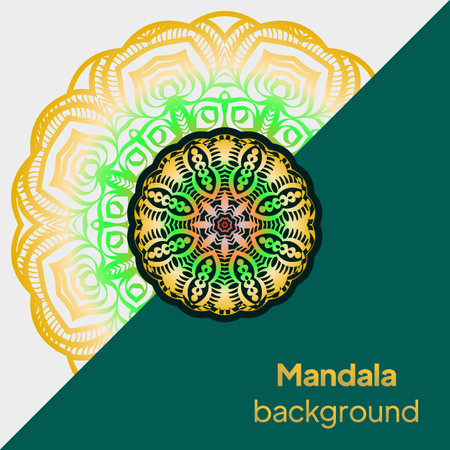 Vintage cards with Floral mandala pattern. vector template.のイラスト素材