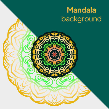 Luxury background with mandala. Vector illustration. Ornament elegant invitation wedding card, invite.のイラスト素材