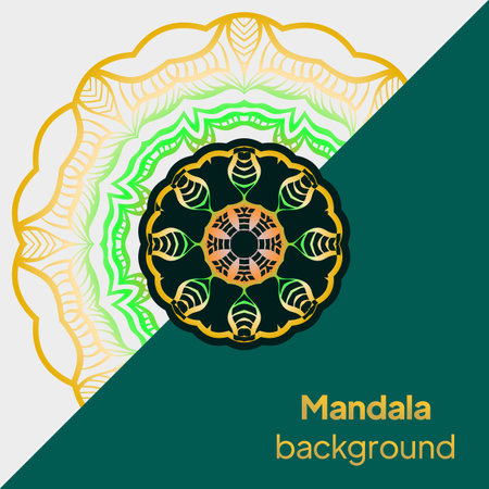 Flyer pages Ornament Illustration Concept with Mandala. Vintage Art Indian, Magazine. Vector Decorative Layout Design. Vectorのイラスト素材