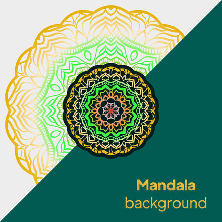 Design with floral mandala ornament. Vector illustration. for coloring book, greeting card, invitationのイラスト素材