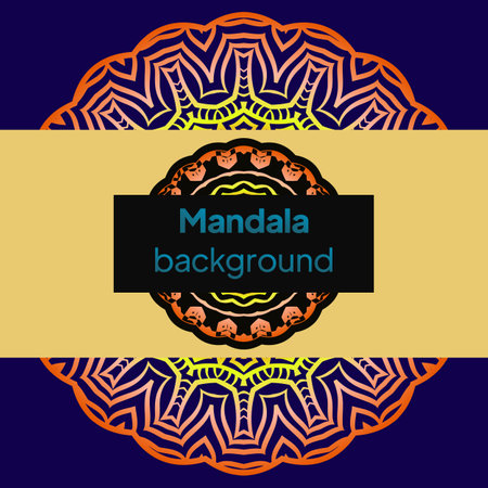 Ornamental arabic pattern with mandala. Vintage vector for print or web design. Invitation, wedding card, national design.のイラスト素材