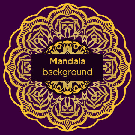 Luxury background with mandala. Vector illustration. Ornament elegant invitation wedding card, invite.のイラスト素材