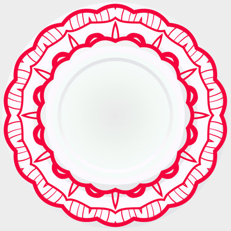 decorative round border with floral ornament. vector illustrationのイラスト素材