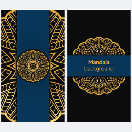 Indian floral paisley medallion banners. Ethnic Mandala ornament. For greeting card, coloring book, phone case print. Vector illustrationのイラスト素材