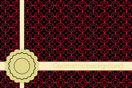Vector background with seamless geometric pattern. For decoration, invitation, designのイラスト素材