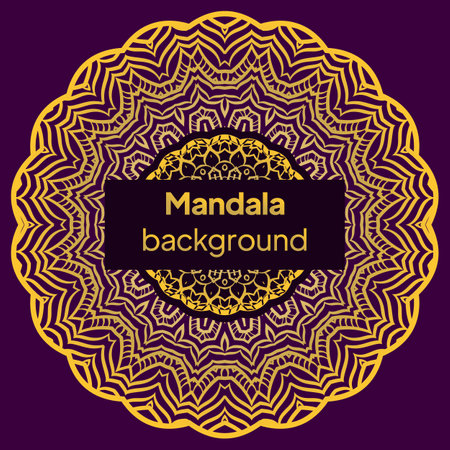 Ornamental arabic pattern with mandala. Vintage vector for print or web design. Invitation, wedding card, national design.のイラスト素材