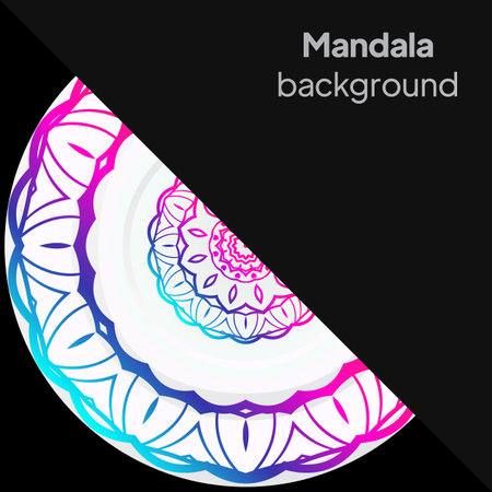 Cards or Invitations with tribal ethnic mandala ornament. For wedding, bridal, Valentine's day, greeting card or birthday invitation. Vector illustrationのイラスト素材