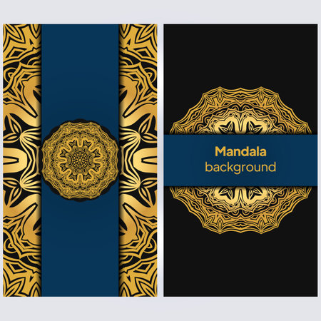 Luxury mandala background design for wedding invitation card cover. Vector illustrationのイラスト素材