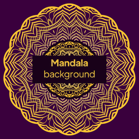 Luxury background with mandala. Vector illustration. Ornament elegant invitation wedding card, invite.のイラスト素材