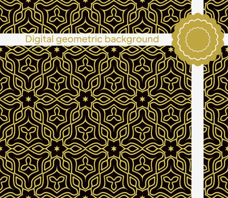 Seamless Texture Of retro geometric Ornament. Vector Illustration. For The Interior Design, Printing, Web And Textileのイラスト素材