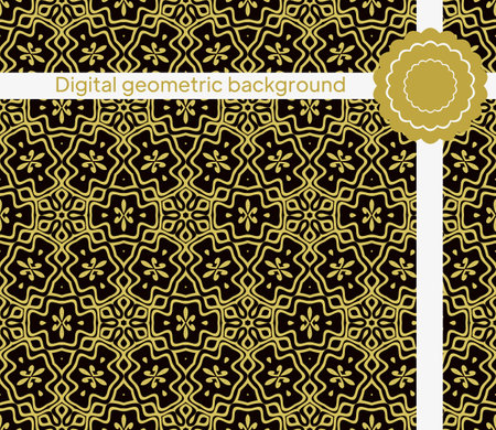 Abstract Vector Seamless Pattern With Abstract Geometric Style. For Fashion Interiors Design, Wallpaper, Textile Industry.のイラスト素材
