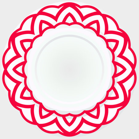 decorative round border with floral ornament. vector illustrationのイラスト素材