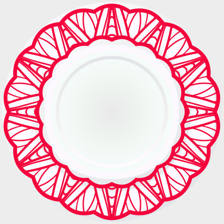 decorative round border with floral ornament. vector illustrationのイラスト素材