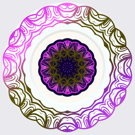 ornamental mandala design background. Oriental pattern, vector illustration. Islam, Arabic, Indian, moroccan, spain, turkish, pakistan, chinese, mystic, ottoman motifs.のイラスト素材