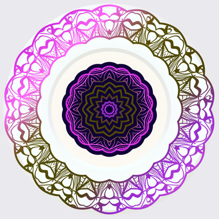 Decorative mandala ornament. Vector illustrationのイラスト素材