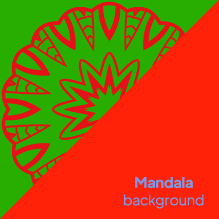 Luxury background. with floral mandala Vector card template.のイラスト素材