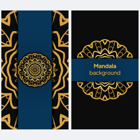 Relax Cards With Mandala Formed Flowers, Boho Style, Illustration. For Wedding, Bridal, Valentine's Day, Greeting Card Invitation. Vectorのイラスト素材