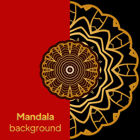 Luxury mandala background design for wedding invitation card cover. Vector illustrationのイラスト素材