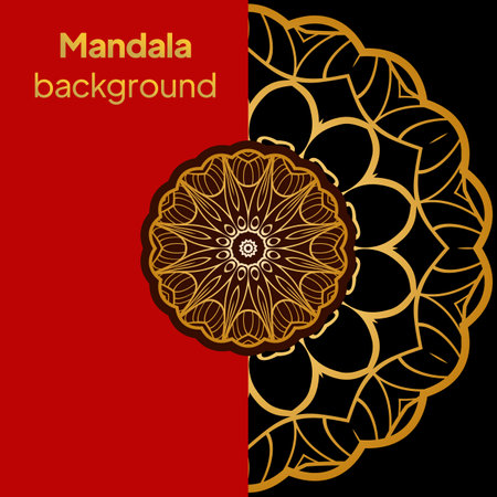 Vintage luxury decorative design of mandala. Vector illustration. Floral ornamentのイラスト素材