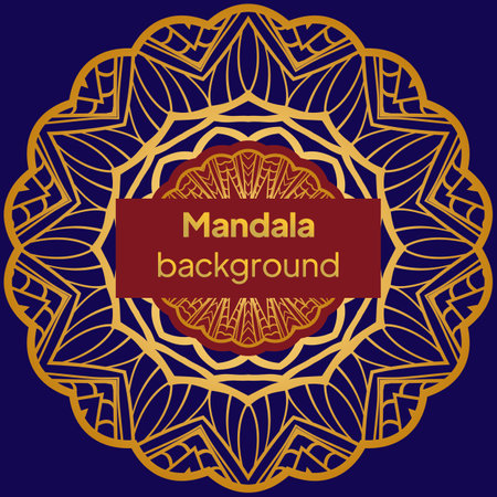 Vintage Invitation card with Mandala pattern. Beautiful Ornament. Vector illustration.のイラスト素材