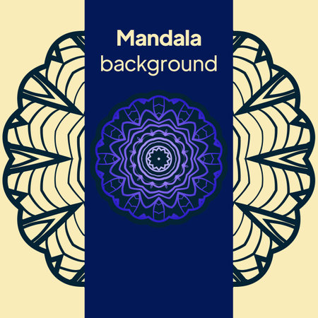 Design with floral mandala ornament. Vector illustration. for coloring book, greeting card, invitationのイラスト素材